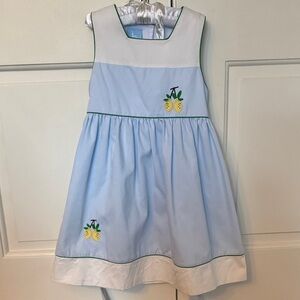 Bella Bliss, size 7 dress.  Light Blue and White Dress with Lemon Detail